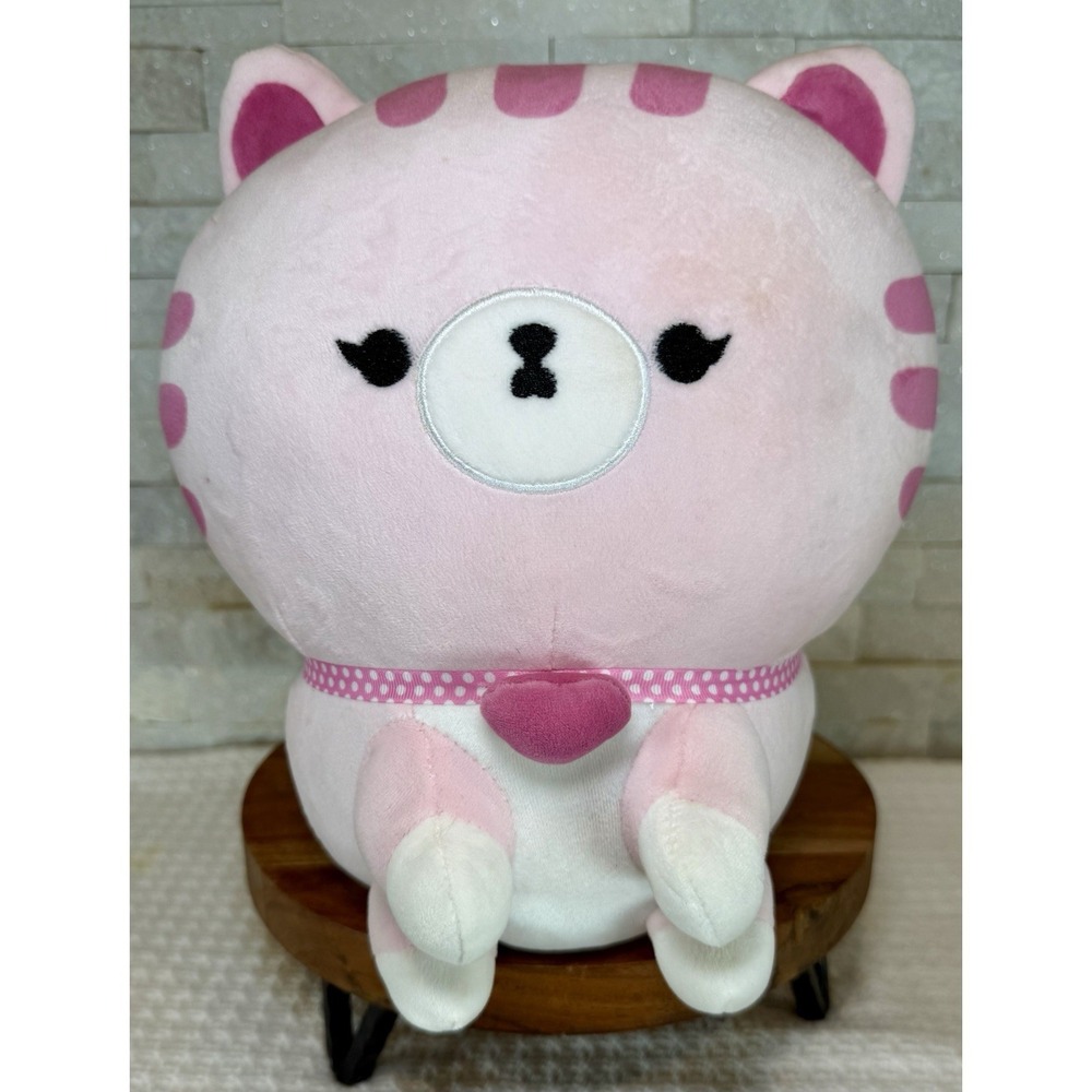 MIMICOCO Weighted Plush Elizabeth Soft Pink Squishy Heart Kitten 11"